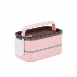 Layers Rectangular Leakproof Heatable Stainless Steel Food Storage Container Plastic Kids Bento Box Lunch Box