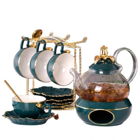 2022 NEW ceramic 15pcs coffee tea set JS-C1908D