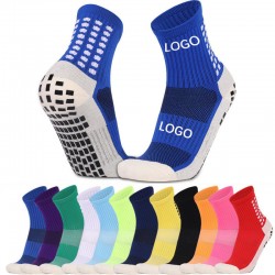 Wholesale Custom Performance Sports Non-Slip Socks Athletic Soccer Grip Socks Men's Kids Anti Slip Football Socks