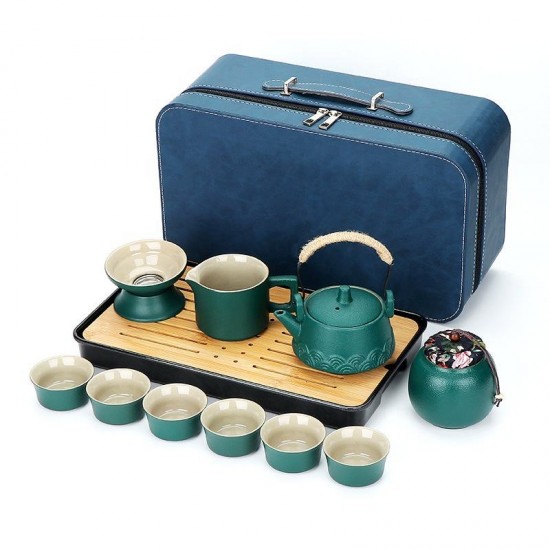 Portable Teaware Chinese Tea Set Kongfu Tea Sets Portable Teapot Set Infuser Portable All in Gift Bag Traditional Ceramic Tea