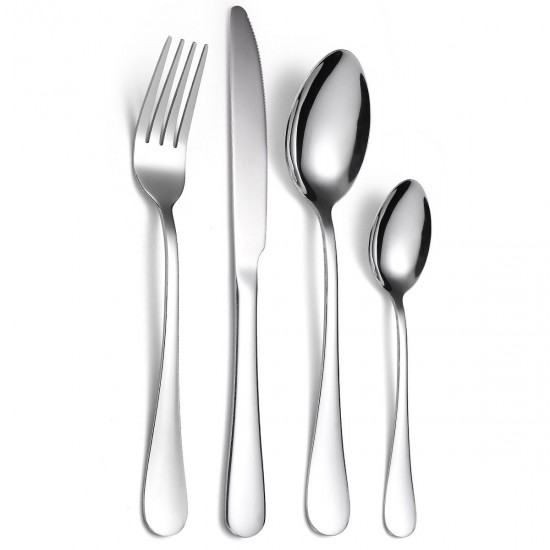 Wholesale Hot Sale Flatware Silverware Stainless Steel Spoon Fork Knife Hotel Party Cutlery Set