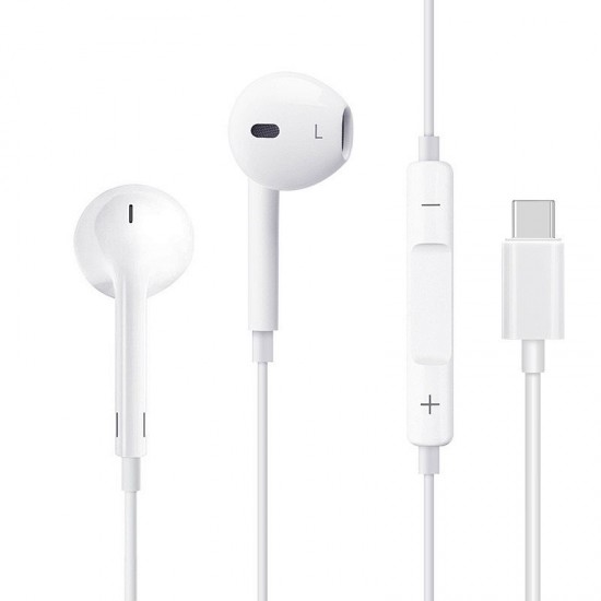 Ear Wired Earphones For IPhone Android With Built-in Remote To Control Music Call Volume