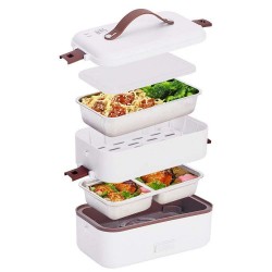 New Products Heat-Resistant 0.8L Electric Heated Lunch Box Private Label