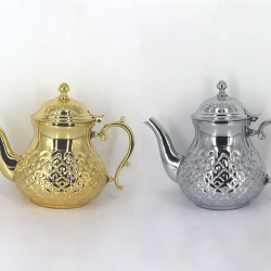 Luxury Stainless Steel Moroccan Tea Pot Hotel Restaurant Catering Serving Teapot Coffee Kettle Luxury Gift Arab Kettle