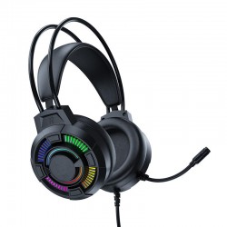 E24H81 Gaming Headset with Microphone, Wired RGB Rainbow Gaming Headphones for PS4/PS5/MAC/XBOX/Laptop