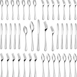 Mirror Polished Cutlery Utensil Set Silverware Set Service Fork Knife Spoon Stainless Steel Flatware Set Cutlery