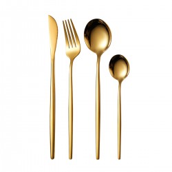 Hot Sale 2024 Wedding Gold Knife, Fork and Spoon Stainless Steel Tableware Restaurant Silver Set