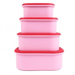 Reusable Eco-Friendly Silicone Rectangle Silicone Bowl Silicone Storage Food Containers Kids Bento Lunch Box