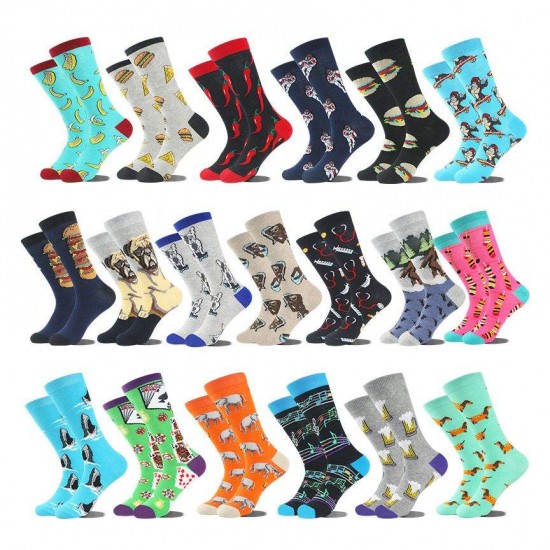 High Quality Funny Dress Socks Colorful Designer Crew Man Tube Sock Knitted Animal Funny Patterned Socks