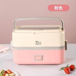 Electric Portable Heating Food Warmer Rice Container Dinnerware Sets for self heating with 304 stainless steel lunch box