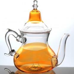 Handmade glass moroccan teapot glass teaware with customized logo and package