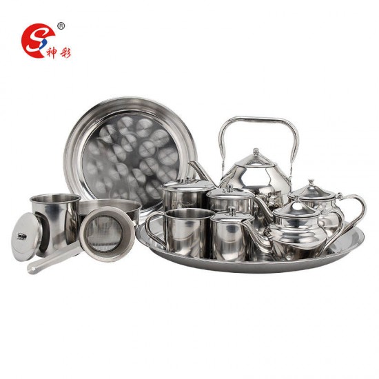 Elegant Appearance Hot Sale 12 Pcs Stainless Steel Tea Sets