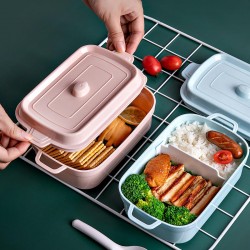 GREENSIDE Wholesale Rectangular Plastic Lunch Bento Box for Picnics & Salad Storage Preservation Feature Custom Logo Print