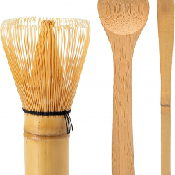 Bamboo Matcha Whisk Set with Bamboo Spoon and Hooked Scoop (Chashaku) Set Durable Matcha bamboo brush for Matcha Tea