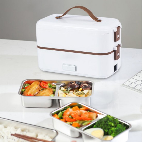 Original 300W Electric Lunch Box Warmer New Stainless Steel Plastic for Home and Outdoor Use Modern Design