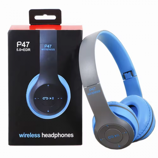 Fashion P47 Wireless Headphones Cheap Gamer Gaming Wireless Headsets bt Stereo Hifi Earphone With TF Card Fone P47