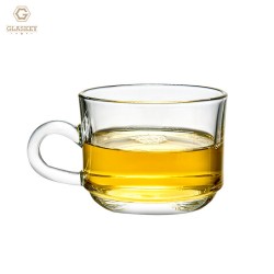 175ML Creative Glass Transparent Tea Cup Customized Logo Tea Cup Glassware Small Handle High Quality Glass