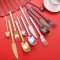 Stainless Steel Dinner Knife Fork and Spoon Tableware Set Matte Light Luxury Thickened Steak Knife 4-piece Cutlery