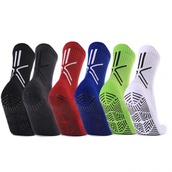 Custom Logo Compression Crew Athletic Anti-slip Grip Football Socks Sports Soccer Socks for Men