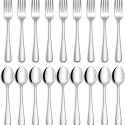 Home Kitchen Restaurant Forks and Spoons Silverware Set Food Grade Stainless Steel Flatware Cutlery Set