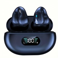 Display Mini Music Headphones Waterproof noise cancelling clip-on ears TWS Bluetooth Earphone Wireless Earbuds